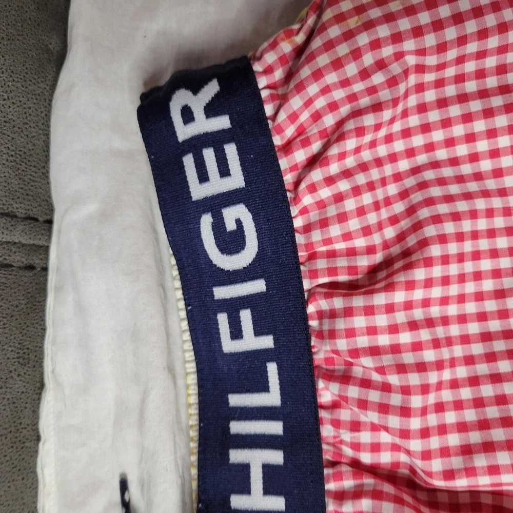 Tommy Hilfiger Mens Multi Color Gingham swim Trunks Logo Waistband